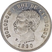 2 Francs - Norodom I obverse image
