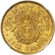 2 Francs - Norodom I Pattern reverse image