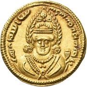 Dinar - Khusro II Second Reign - type III/4, Persian Empires, 611 reverse image