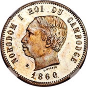 4 Francs - Norodom I Essai obverse image