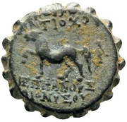 Chalkon - Antiochos VI Ptolemais, Persian Empires, 144 BC - 142 BC reverse image
