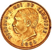 4 Francs - Norodom I Pattern obverse image