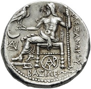 Tetradrachm In the name of Alexander III, Persian Empires, 305 BC - 300 BC reverse image