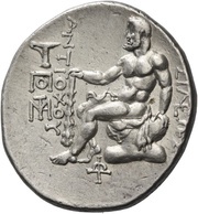Tetradrachm - Antiochos II Theos Cyme, Persian Empires, 261 BC - 246 BC reverse image