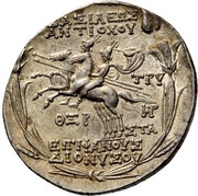 Tetradrachm - Antiochos VI Dionysos Antioch, Persian Empires, 144 BC - 143 BC reverse image