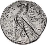 Tetradrachm - Antiochos VII, Persian Empires, 136 BC - 135 BC reverse image