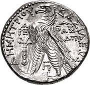 Tetradrachm - Demetrios II Nikator Tyre, Persian Empires, 130 BC - 126 BC reverse image