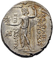 Tetradrachm - Antiochos VIII Grypos Ake-Ptolemais, Persian Empires, 125 BC - 96 BC reverse image