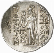 Tetradrachm - Antiochos VIII Epiphanes Grypos Seleucia ad Calycadnum, Persian Empires, 112 BC - 96 BC reverse image