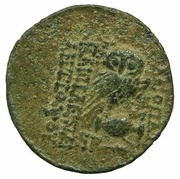 Æ19 - Antiochos VIII and Cleopatra III Owl, Persian Empires, 123 BC - 122 BC reverse image