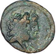 Dichalkos Zeus and Hera, Athena over galley prow obverse image