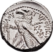 Tetradrachm Tyrian Shekel, Phoenician cities, 126 BC - 56 AD reverse image