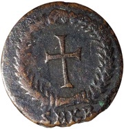 Nummus - Theodosius II cross in wreath; Cyzicus reverse image