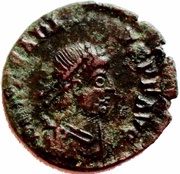 Follis - Arcadius GLORIA ROMANORVM; Siscia obverse image