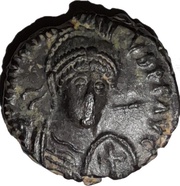 Follis - Honorius CONCORDIA AVGG; Antioch obverse image