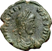 Follis - Arcadius VIRTVS EXERCITI, Cyzicus obverse image