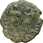 Follis - Arcadius VIRTVS EXERCITI, Cyzicus, Rome, 395-401 reverse image