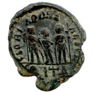 Follis - Honorius GLORIA ROMANORVM; Antioch, Rome, 406-408 reverse image