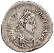 Siliqua - Theodosius II VOT X MVLT XX; Constantinopolis obverse image