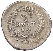 Siliqua - Theodosius II VOT X MVLT XX; Constantinopolis reverse image
