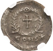 Siliqua - Aelia Eudocia Cross within wreath; Constantinopolis reverse image