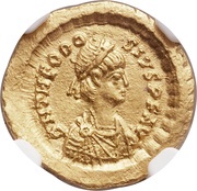 Tremissis - Theodosius II VICTORIA AVGVSTORVM; Constantinopolis obverse image