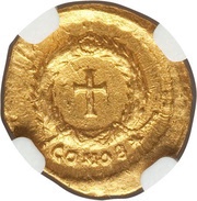 Tremissis - Aelia Eudocia Cross within wreath; Constantinopolis reverse image