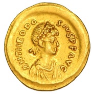 Tremissis - Theodosius II VICTORIA AVGVSTORVM; Constantinopolis obverse image