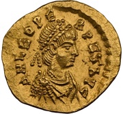 Tremissis - Leo I VICTORIA AVGVSTORVM; Constantinopolis obverse image