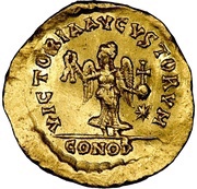 Tremissis - Basiliscus VICTORIA AVGVSOTRUM; Constantinopolis reverse image