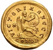 Semissis - Arcadius VICTORIA AVGGG; Constantinopolis, Rome, 403-408 reverse image