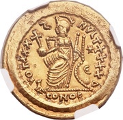 Solidus - Theodosius II Germanic States imitation of Theodosius II reverse image