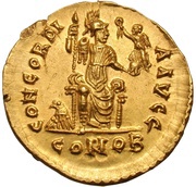 Solidus - Arcadius CONCORDIA AVGG; Thessalonica reverse image