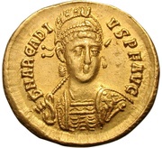 Solidus - Arcadius NOVA SPES RES PVBLICAE; Constantinopolis obverse image