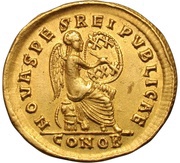 Solidus - Arcadius NOVA SPES RES PVBLICAE; Constantinopolis, Rome, 402-403 reverse image