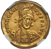 Solidus - Arcadius NOVA SPES RES PVBLICAE; Constantinopolis obverse image