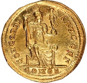 Solidus - Honorius CONCORDIA AVGG; Constantinopolis, Rome, 402-403 reverse image