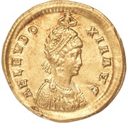 Solidus - Aelia Eudoxia SALVS REI PVBLICAE; Constantinopolis obverse image