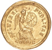 Solidus - Aelia Eudoxia SALVS REI PVBLICAE; Constantinopolis reverse image