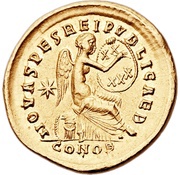 Solidus - Arcadius NOVA SPES RES PVBLICAE; Constantinopolis reverse image