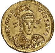 Solidus - Arcadius CONCORDIA AVGGG; Thessalonica obverse image