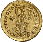 Solidus - Arcadius CONCORDIA AVGGG; Thessalonica reverse image