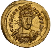 Solidus - Theodosius II CONCORDIA AVGG; Constantinopolis obverse image