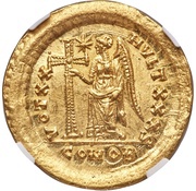 Solidus - Theodosius II VOT XX MVLT XXX; Constantinopolis, Rome, 423-424 reverse image