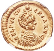 Solidus - Aelia Pulcheria VOT XX MVLT XXX; Constantinopolis obverse image