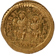 Solidus - Valentinian III SALVS REIPVBLICAE; Constantinopolis, Rome, 425-429 reverse image