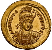 Solidus - Theodosius II VOT XXX MVLT XXXX; Constantinopolis obverse image