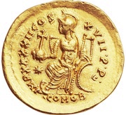Solidus - Aelia Pulcheria IMP XXXXII COS; Constantinopolis, Rome, 441-450 reverse image