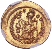 Solidus - Theodosius II IMP XXXXII COS; Constantinopolis, Rome, 441-450 reverse image