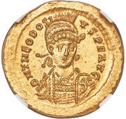 Solidus - Theodosius II IMP XXXXII COS; Constantinopolis obverse image